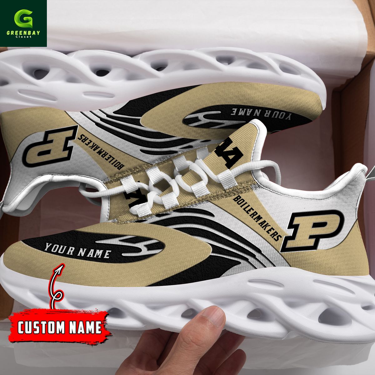 Ideafootwear Purdue Boilermakers Max Soul Shoes Sneakers For Men And Women