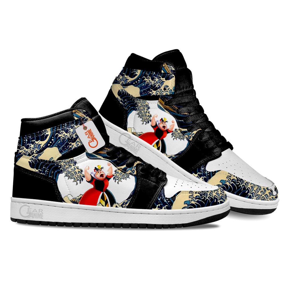 Ideafootwear Queen of Hearts AJ1 High Sneakers Shoes For Men And Women