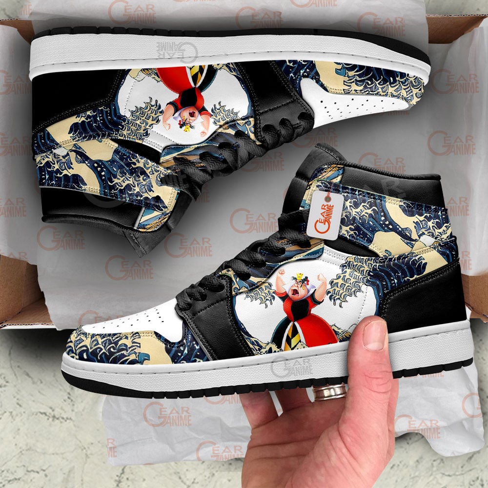 Ideafootwear Queen of Hearts AJ1 High Sneakers Shoes For Men And Women