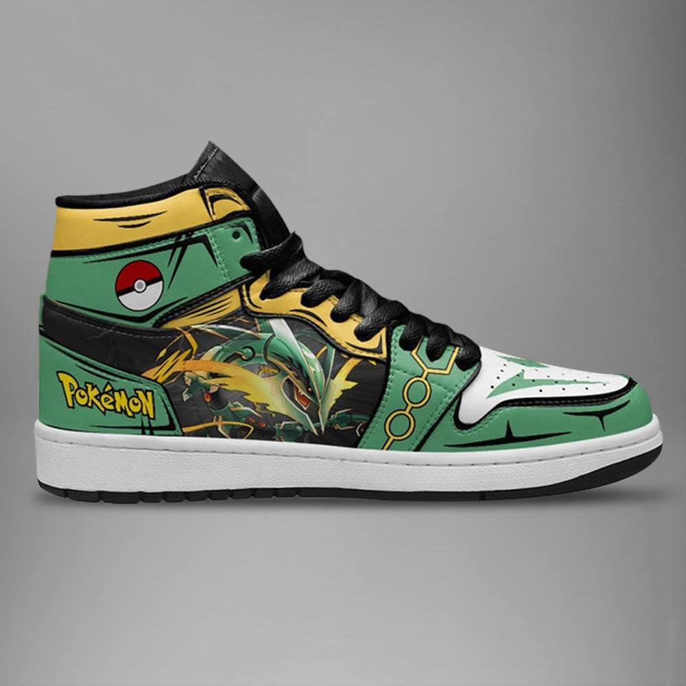 Ideafootwear Rayquaza AJ1 High Sneakers Shoes For Men And Women