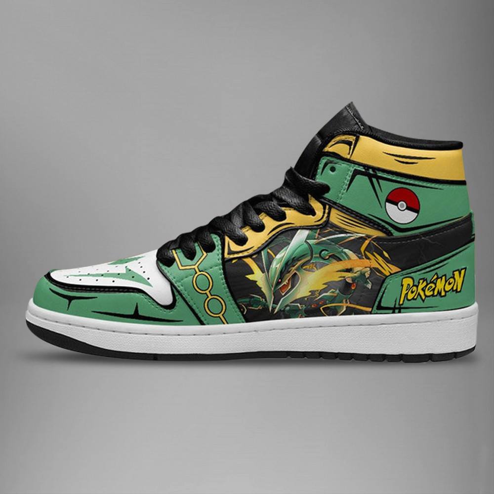 Ideafootwear Rayquaza AJ1 High Sneakers Shoes For Men And Women