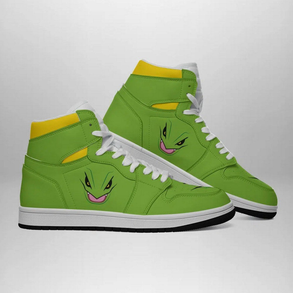 Ideafootwear Rayquaza Face Pokemon AJ1 High Sneakers Shoes For Men And Women