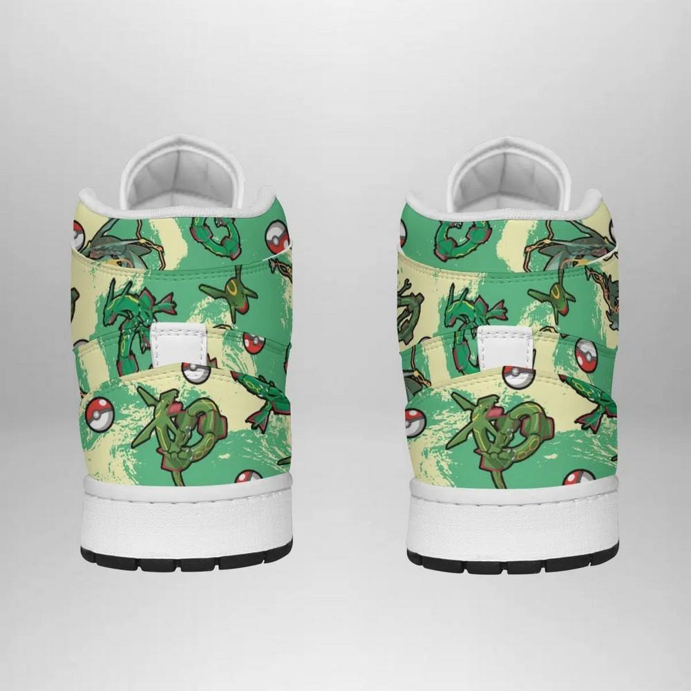 Ideafootwear Rayquaza Pattern Pokemon AJ1 High Sneakers Shoes For Men And Women