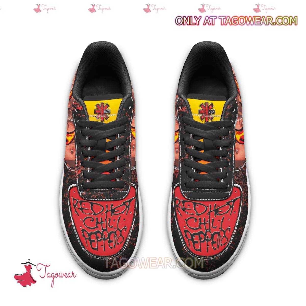 Ideafootwear Red Hot Chilli Peppers Band Air Low-Top Sneakers Shoes For Men And Women 4