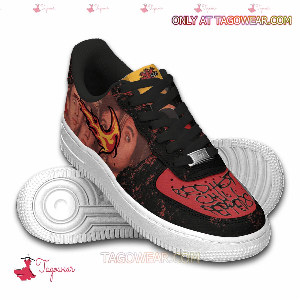 Ideafootwear Red Hot Chilli Peppers Band Air Low-Top Sneakers Shoes For Men And Women 2
