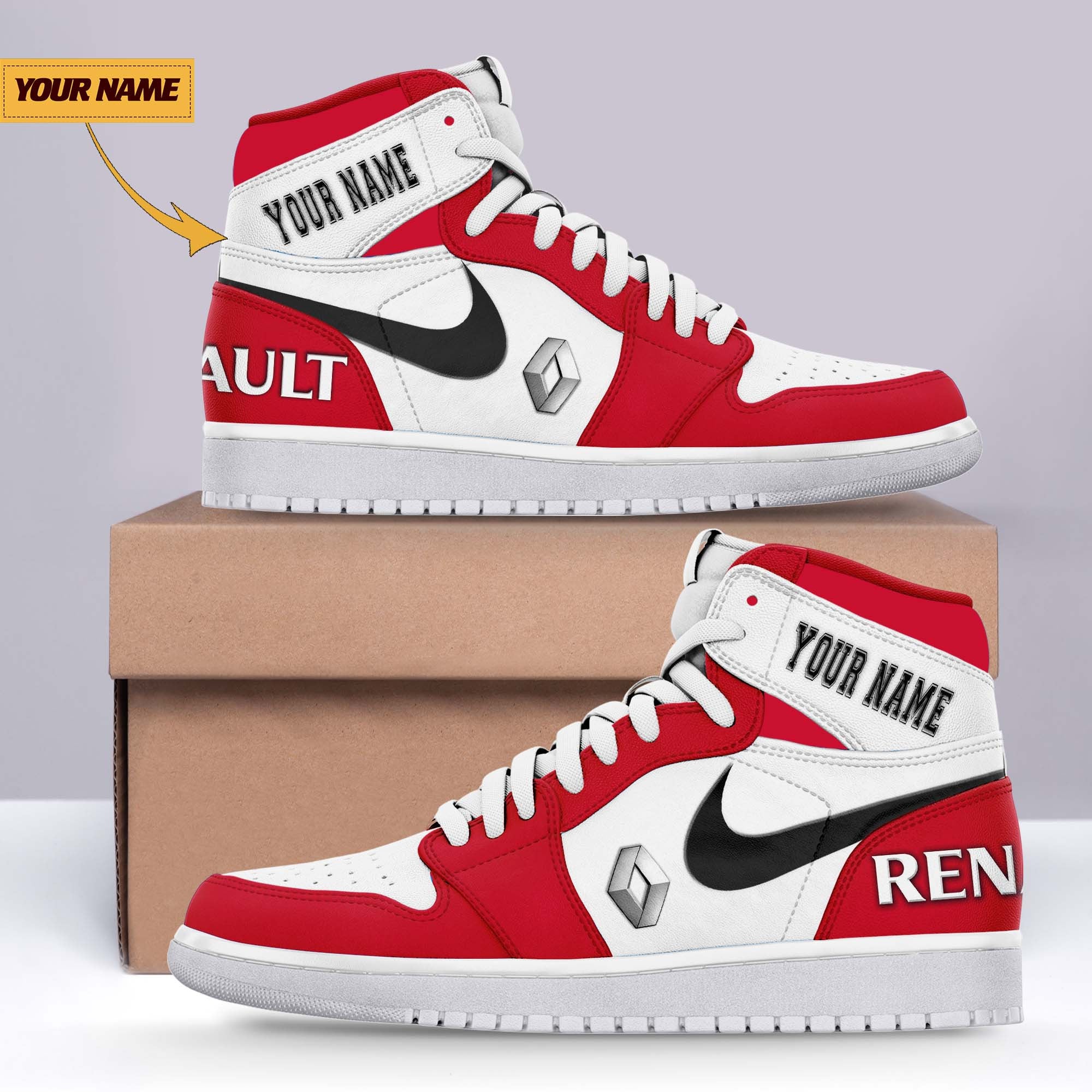Ideafootwear Renault AJ1 High Sneakers Shoes For Men And Women