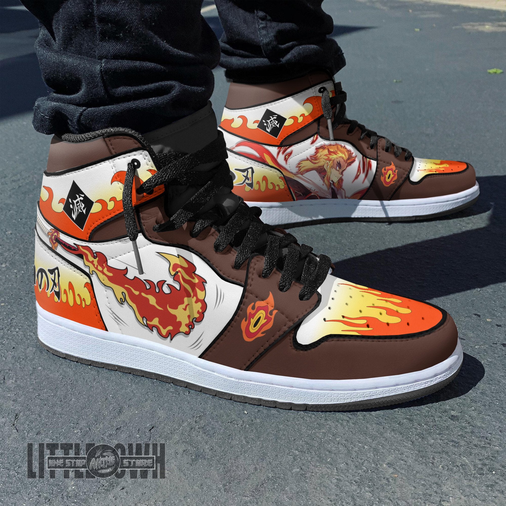 Ideafootwear Rengoku AJ1 High Sneakers Shoes For Men And Women