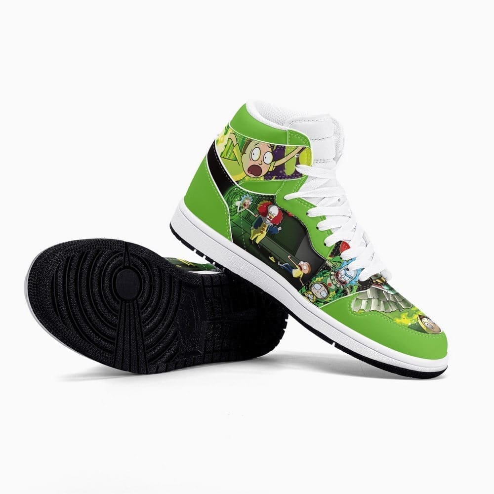 Ideafootwear Rick and Morty AJ1 High Sneakers Shoes For Men And Women