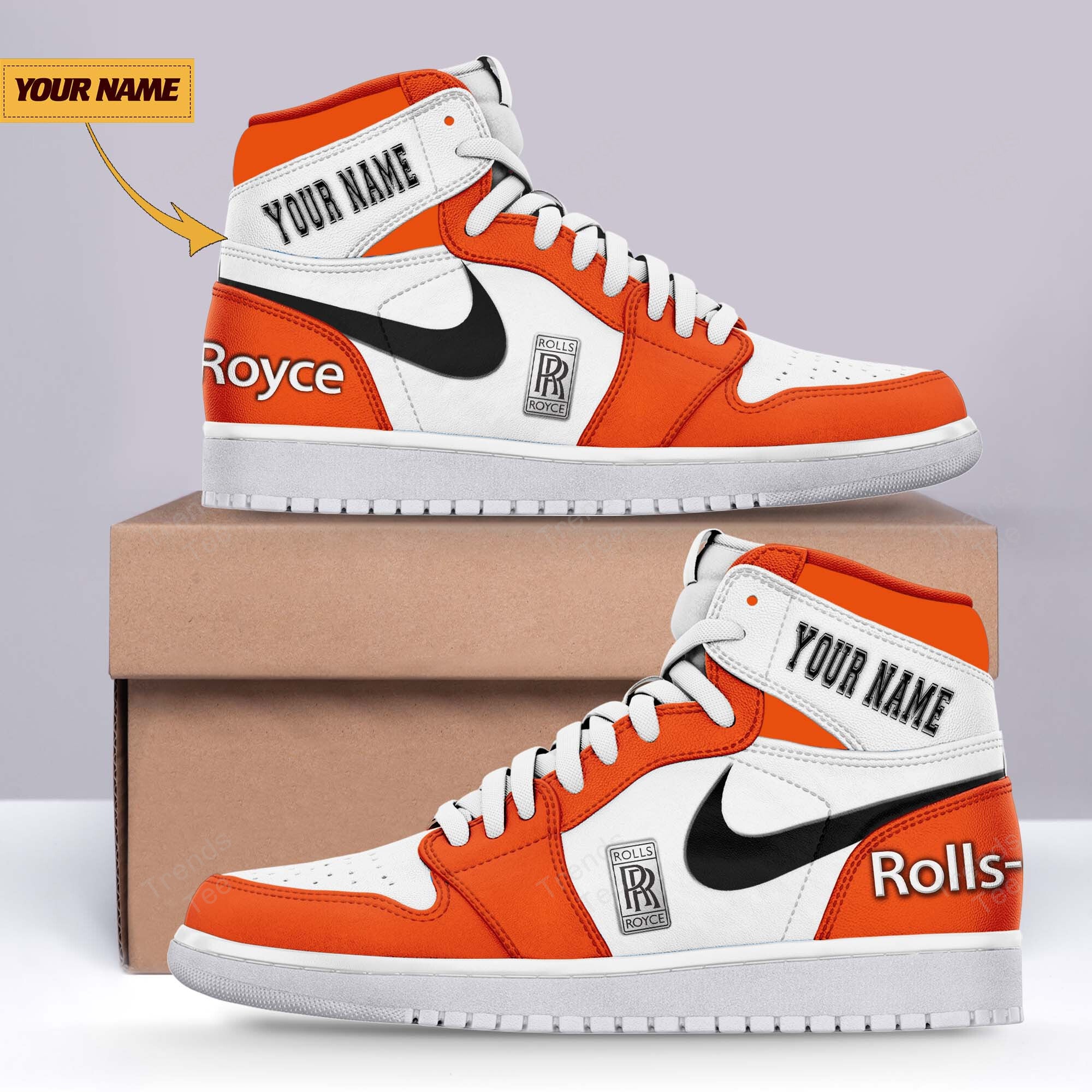 Ideafootwear Rolls Royce AJ1 High Sneakers Shoes For Men And Women