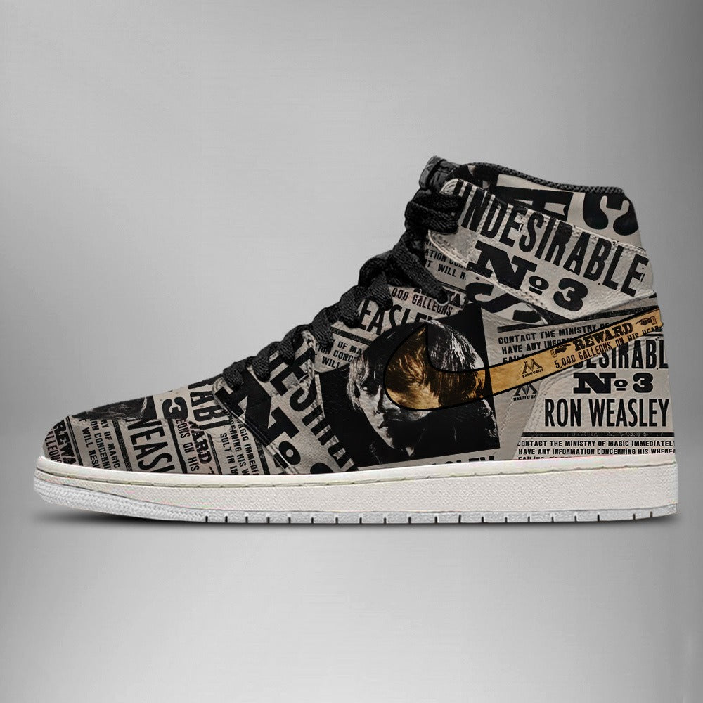 Ideafootwear Ron Weasley AJ1 High Sneakers Shoes For Men And Women
