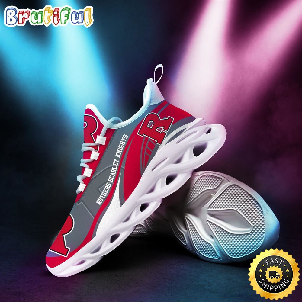 Ideafootwear Rutgers Scarlet Knights Max Soul Shoes Sneakers For Men And Women