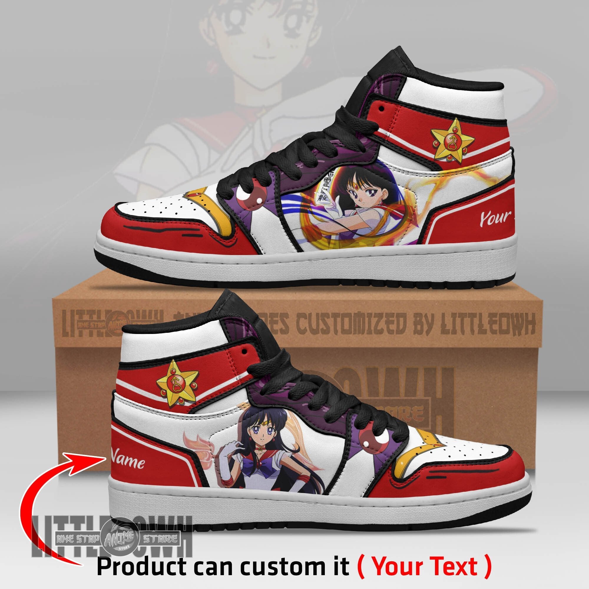 Ideafootwear Sailor Mars AJ1 High Sneakers Shoes For Men And Women