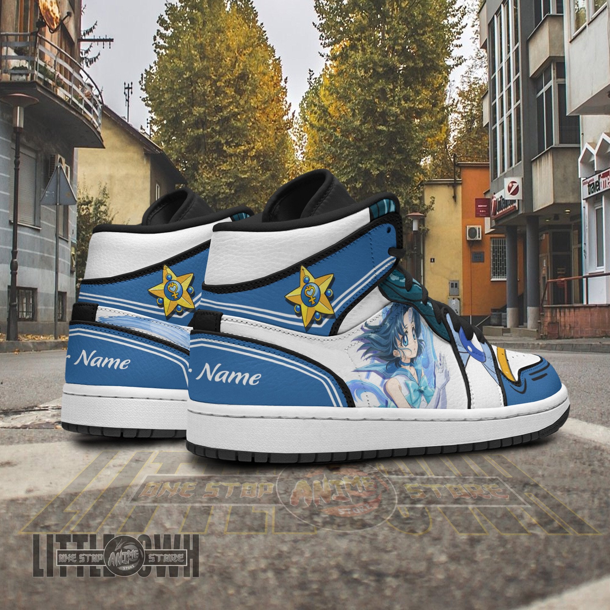 Ideafootwear Sailor Mercury AJ1 High Sneakers Shoes For Men And Women
