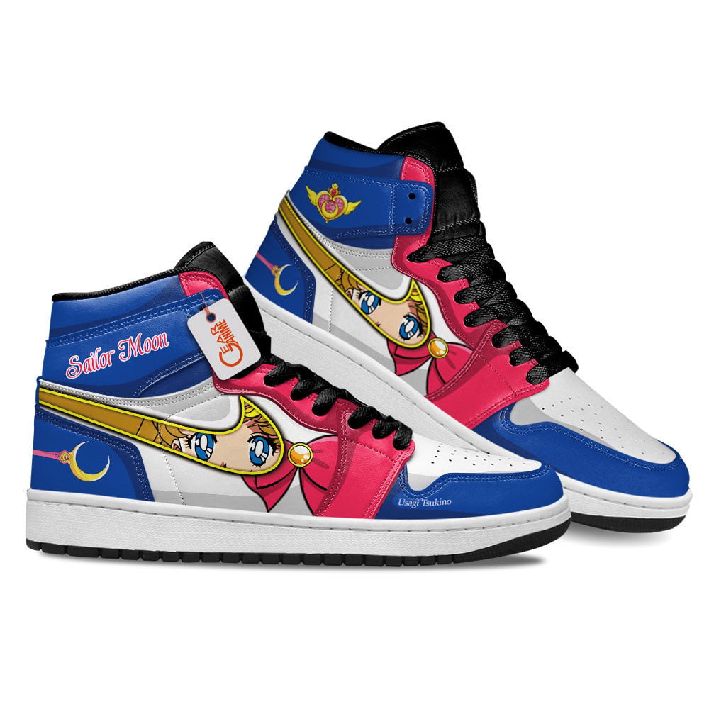 Ideafootwear Sailor Moon AJ1 High Sneakers Shoes For Men And Women