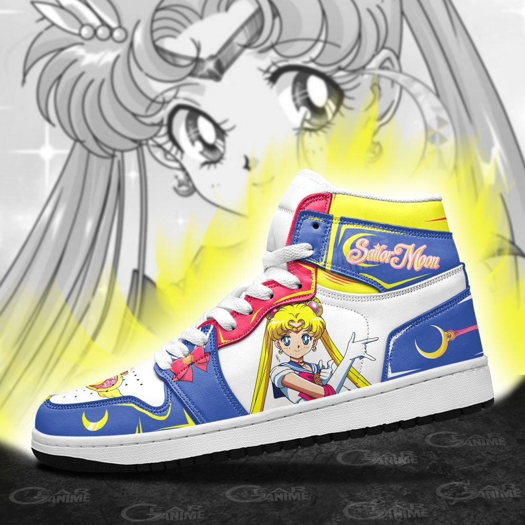 Ideafootwear Sailor Moon AJ1 High Sneakers Shoes For Men And Women