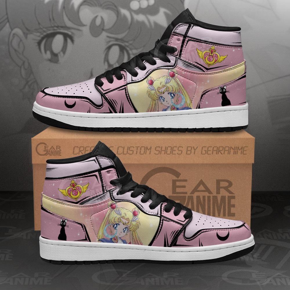Ideafootwear Sailor Moon AJ1 High Sneakers Shoes For Men And Women
