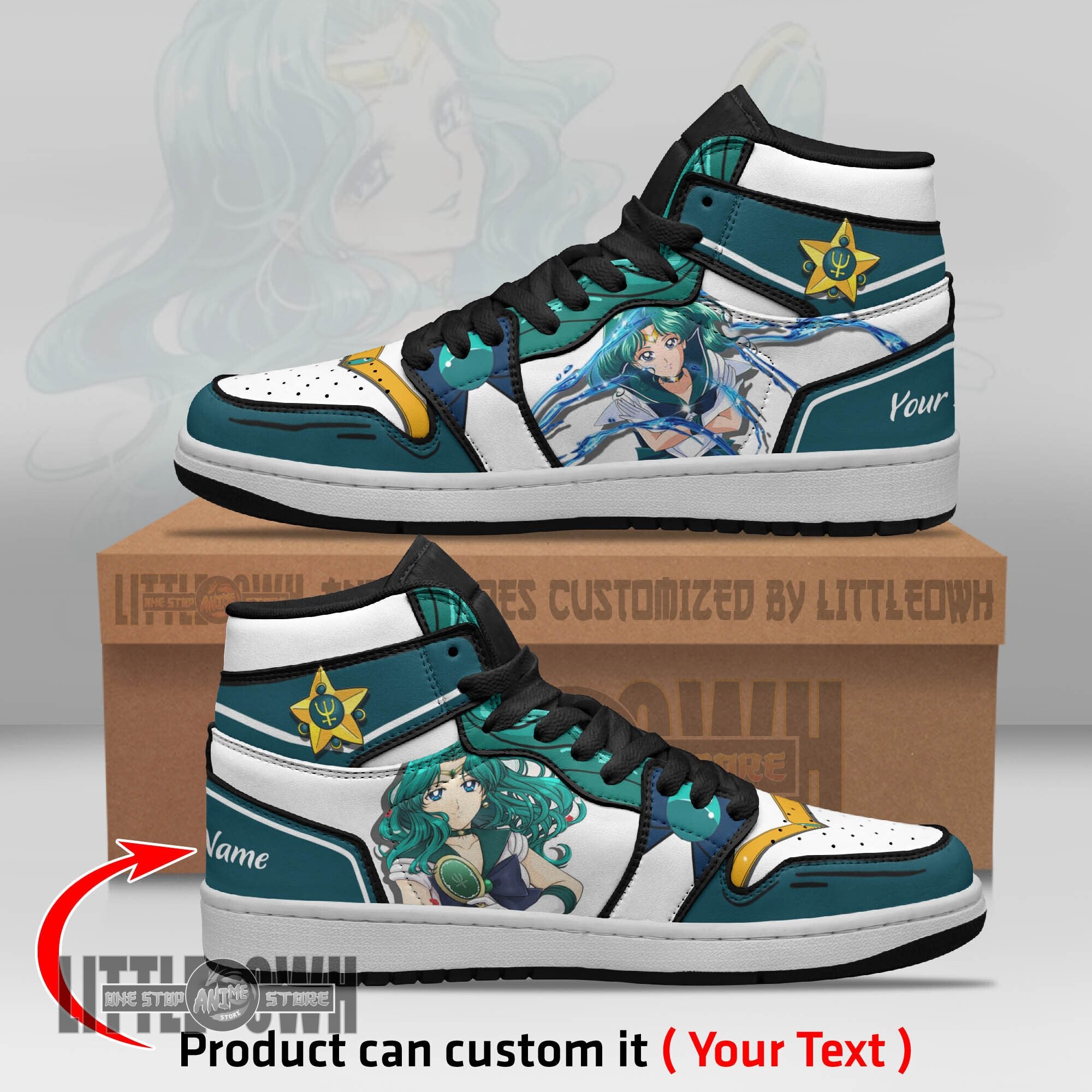 Ideafootwear Sailor Neptune AJ1 High Sneakers Shoes For Men And Women