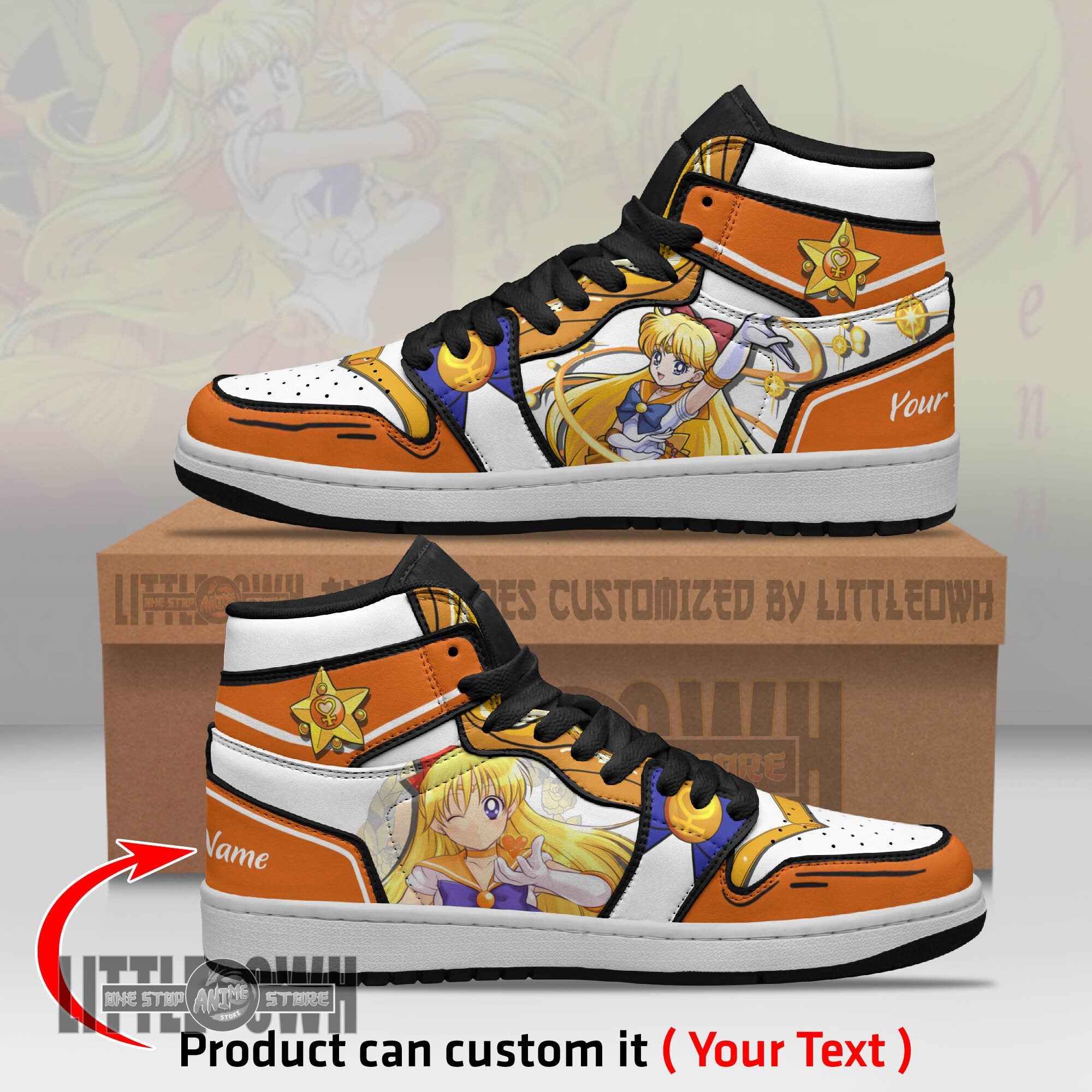 Ideafootwear Sailor Venus AJ1 High Sneakers Shoes For Men And Women
