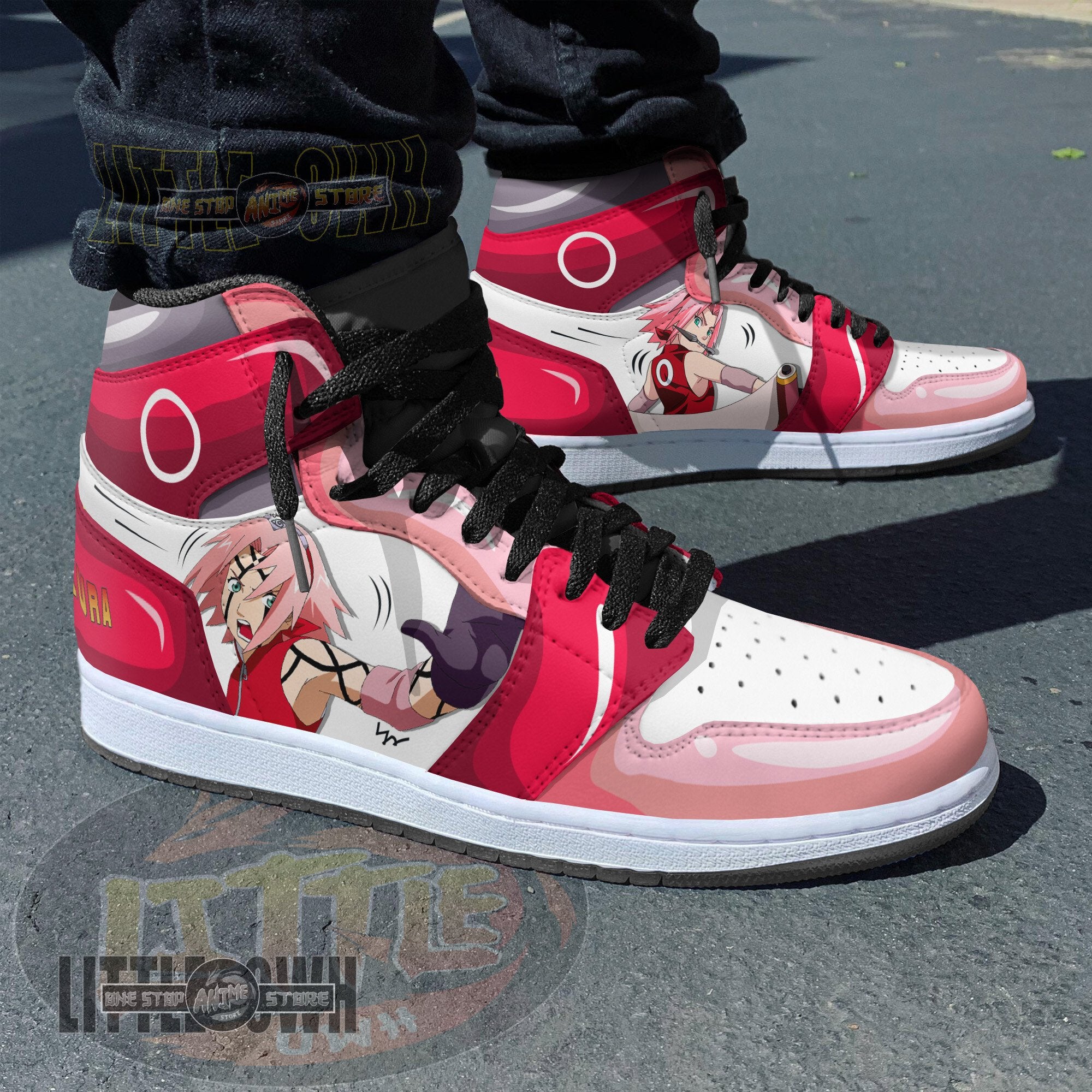 Ideafootwear Sakura AJ1 High Sneakers Shoes For Men And Women