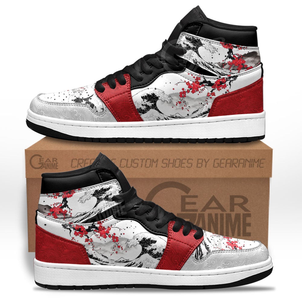Ideafootwear Sakura AJ1 High Sneakers Shoes For Men And Women