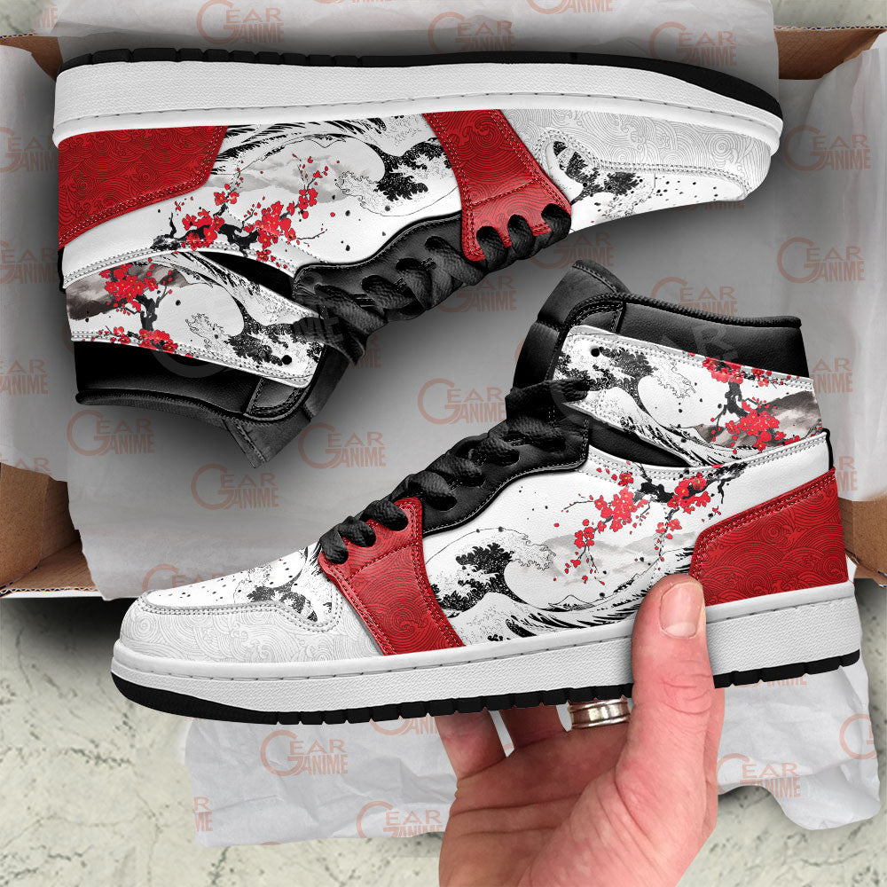 Ideafootwear Sakura AJ1 High Sneakers Shoes For Men And Women