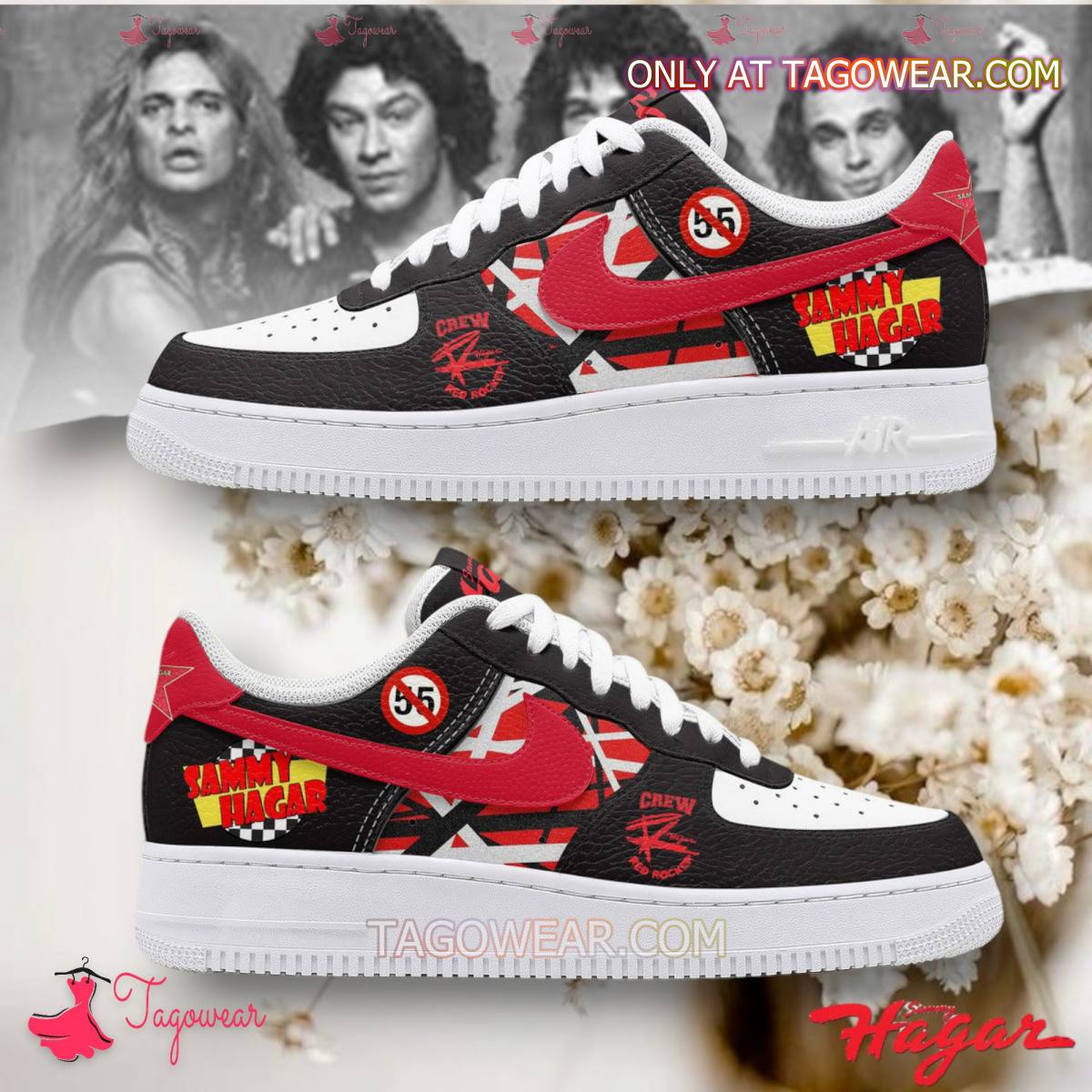 Ideafootwear Sammy Hagar Air Low-Top Sneakers Shoes For Men And Women 1