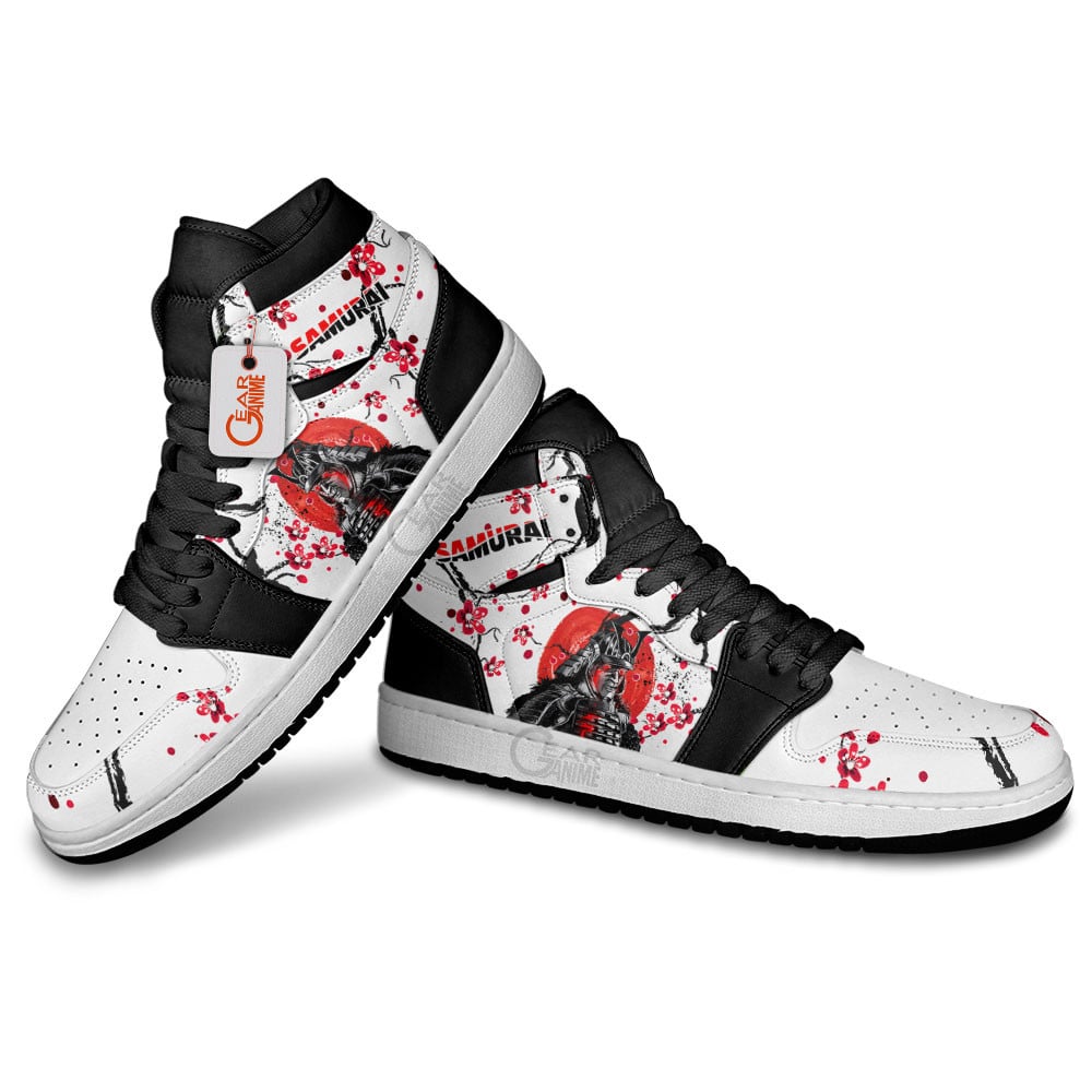 Ideafootwear Samurai Sakura AJ1 High Sneakers Shoes For Men And Women