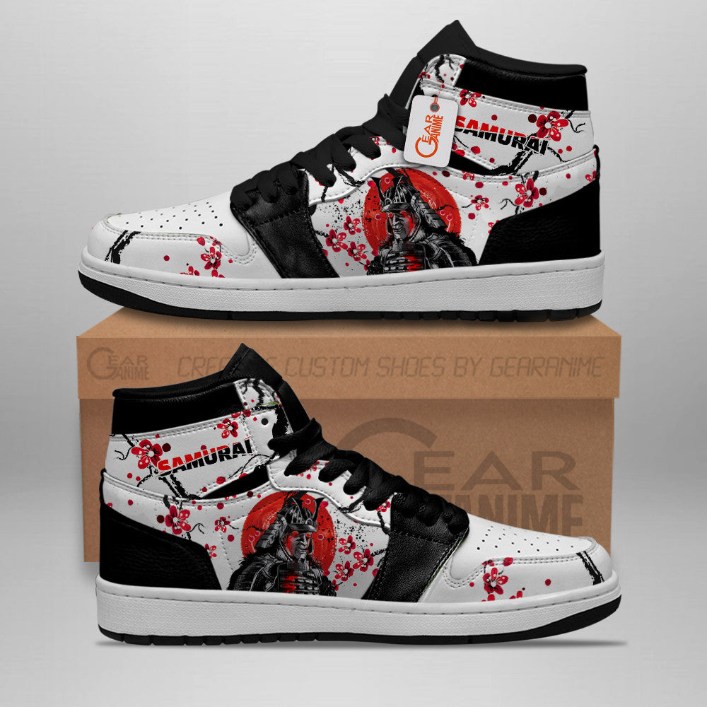 Ideafootwear Samurai Sakura AJ1 High Sneakers Shoes For Men And Women