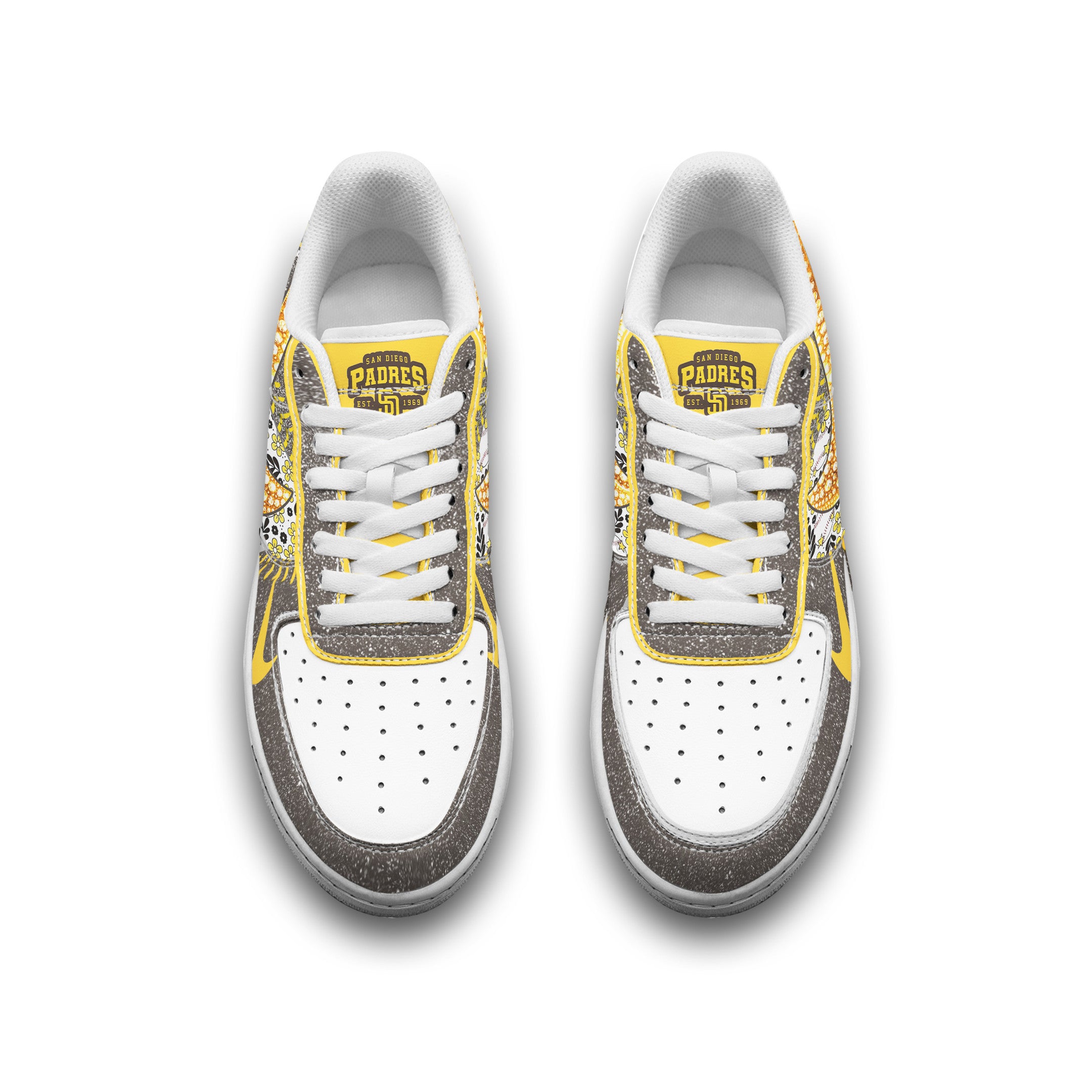 Ideafootwear San Diego Padres Air Low-Top Sneakers Shoes For Men And Women 4