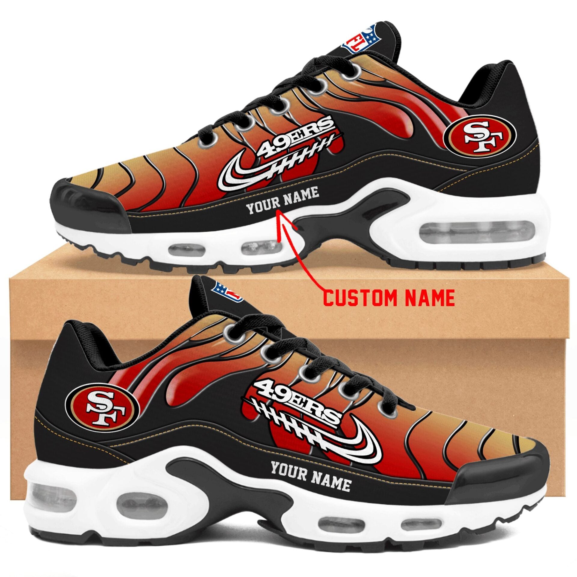 Ideafootwear San Francisco 49ers TN Shoes Sneakers For Men And Women