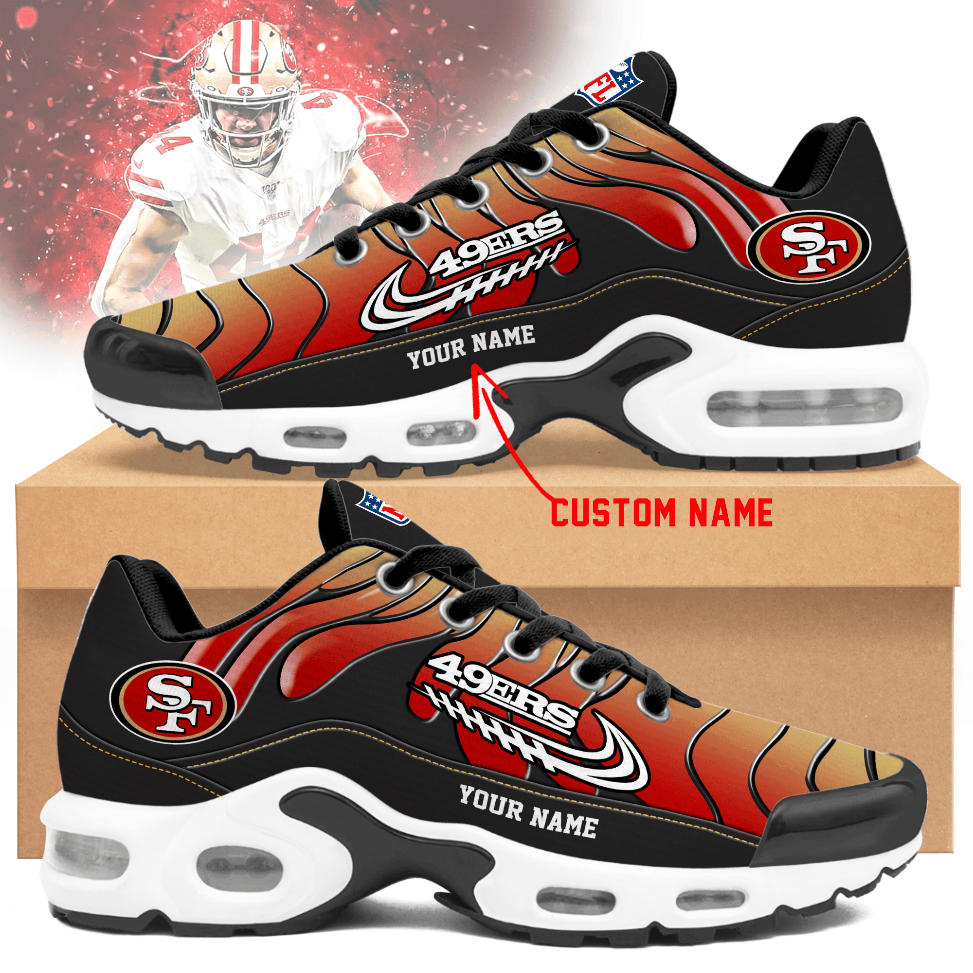 Ideafootwear San Francisco 49ers TN Shoes Sneakers For Men And Women