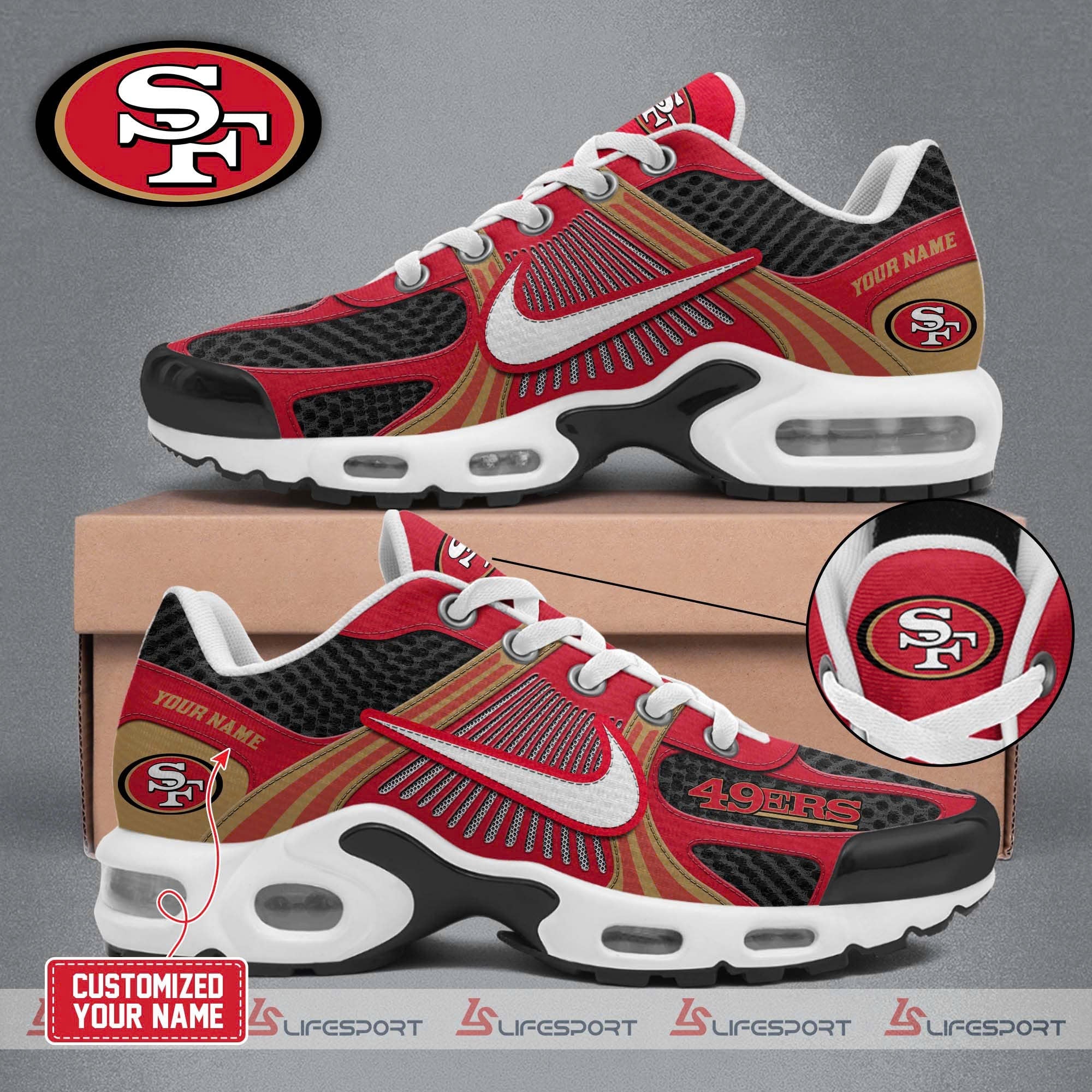Ideafootwear San Francisco 49ers TN Shoes Sneakers For Men And Women