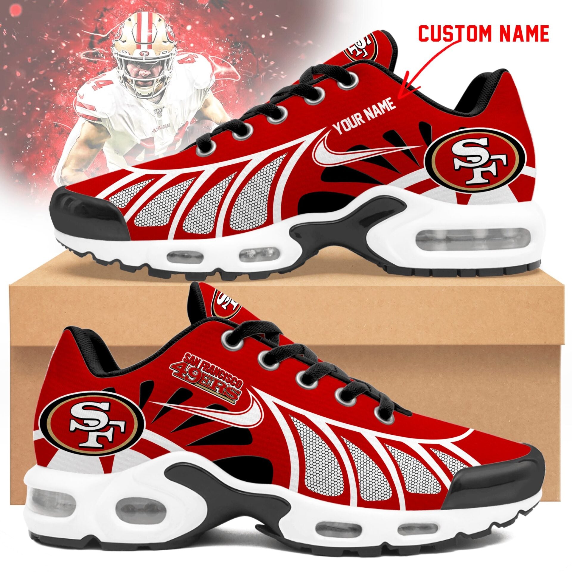 Ideafootwear San Francisco 49ers TN Shoes Sneakers For Men And Women