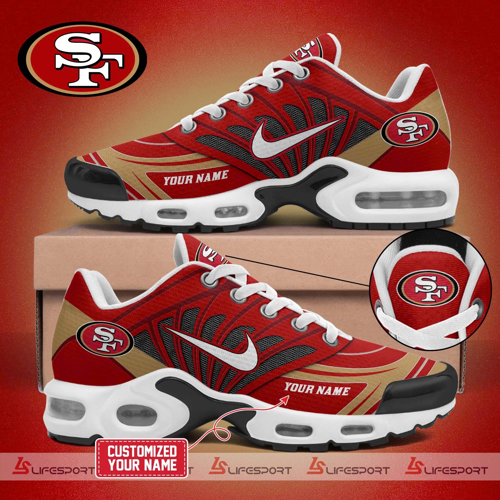 Ideafootwear San Francisco 49ers TN Shoes Sneakers For Men And Women