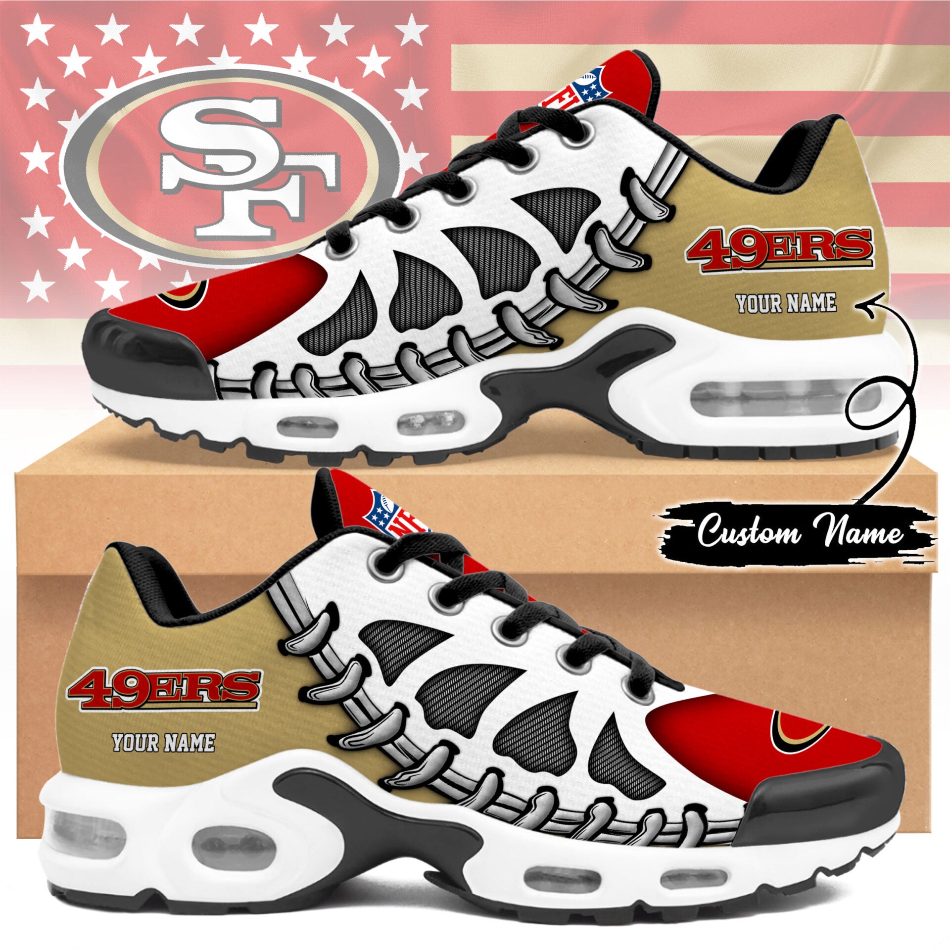 Ideafootwear San Francisco 49ers TN Shoes Sneakers For Men And Women