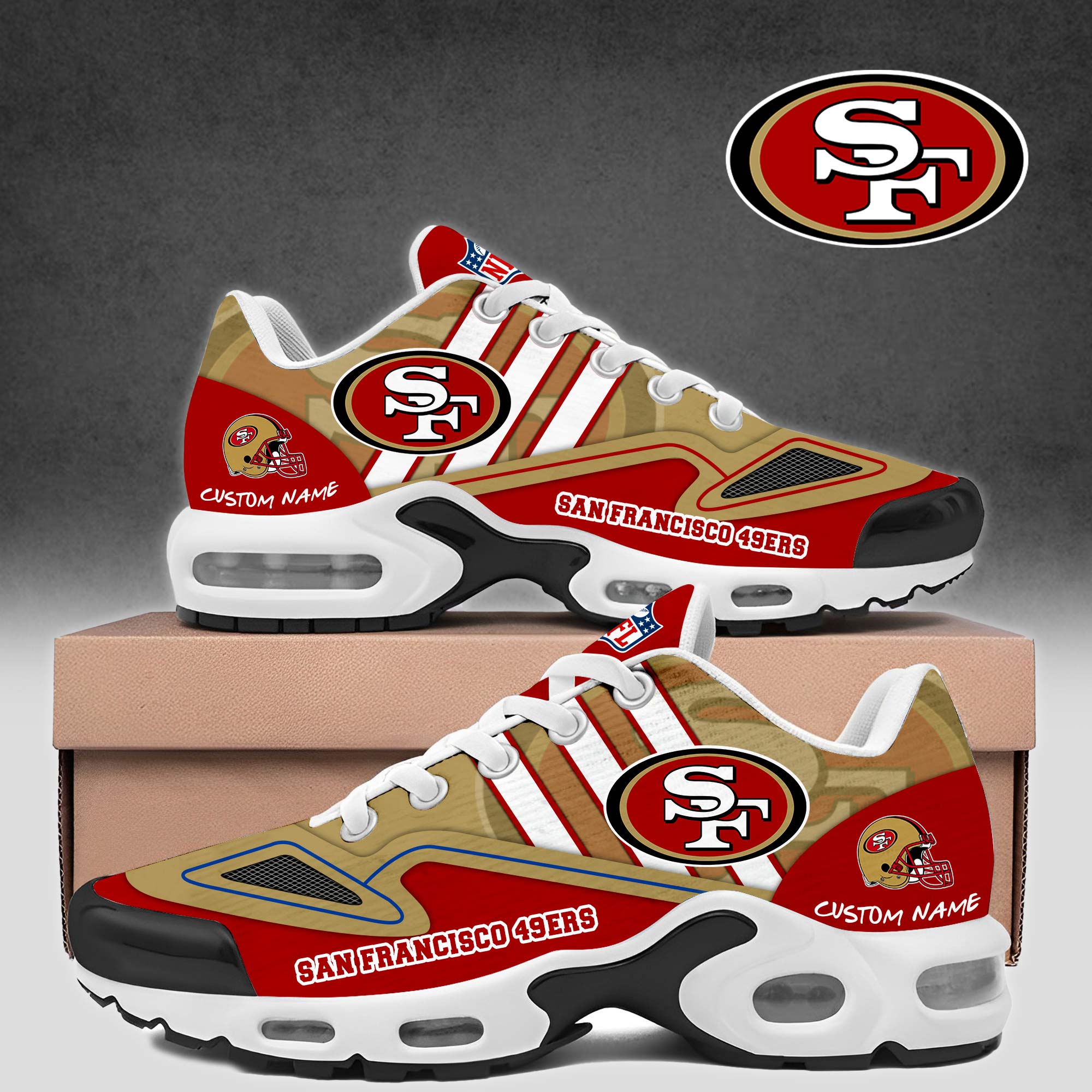Ideafootwear San Francisco 49ers TN Shoes Sneakers For Men And Women