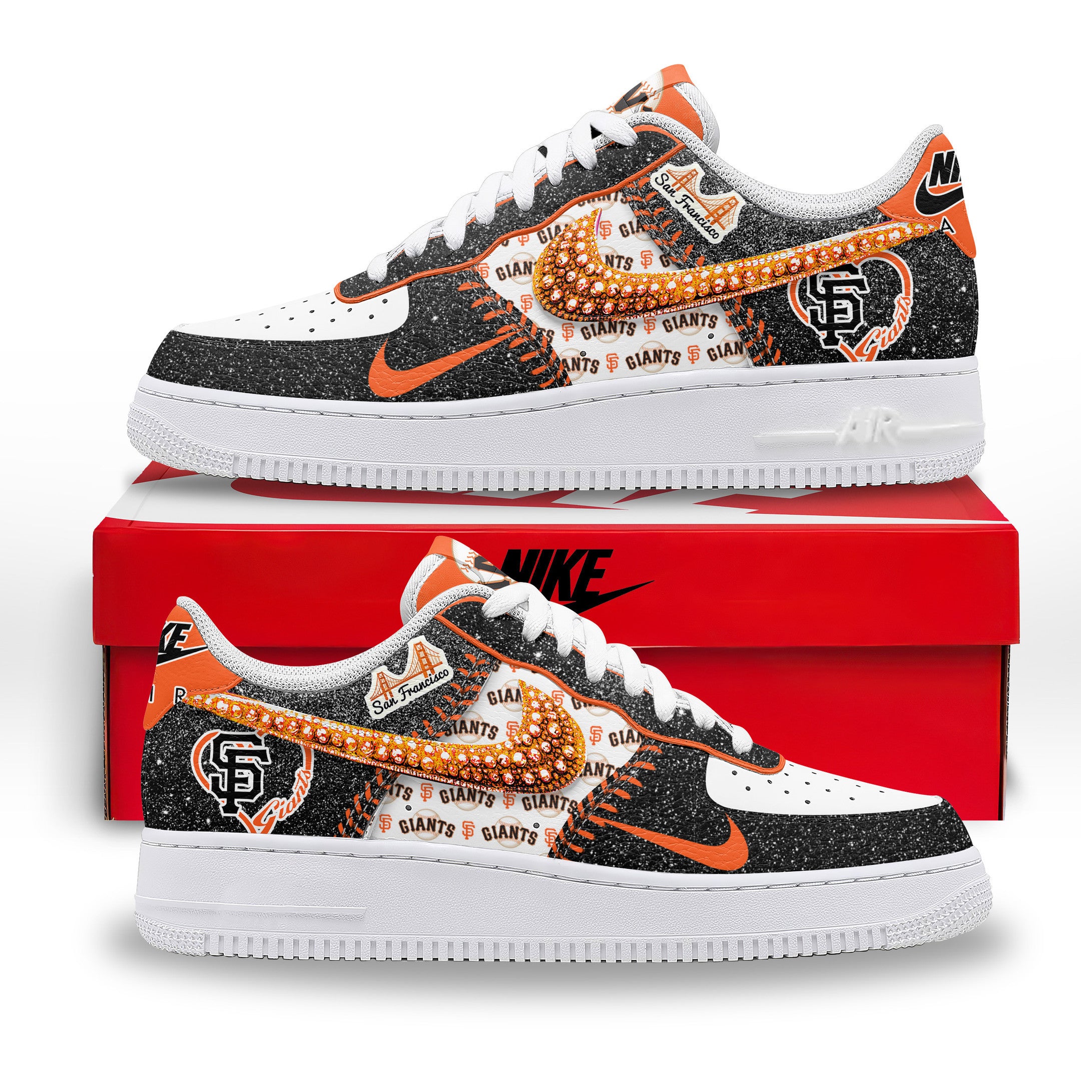 Ideafootwear San Francisco Giants Air Low-Top Sneakers Shoes For Men And Women 1