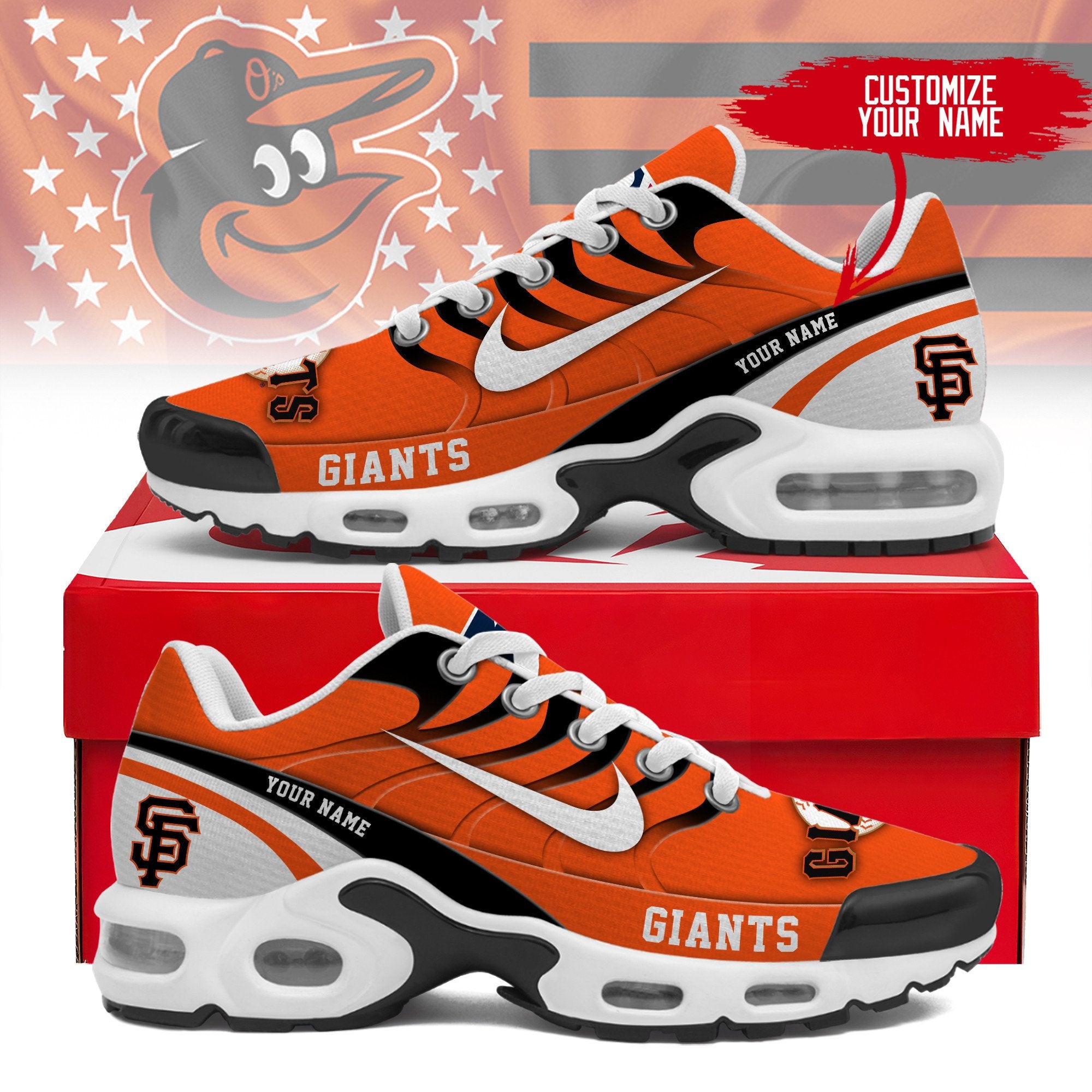 Ideafootwear San Francisco Giants TN Shoes Sneakers For Men And Women
