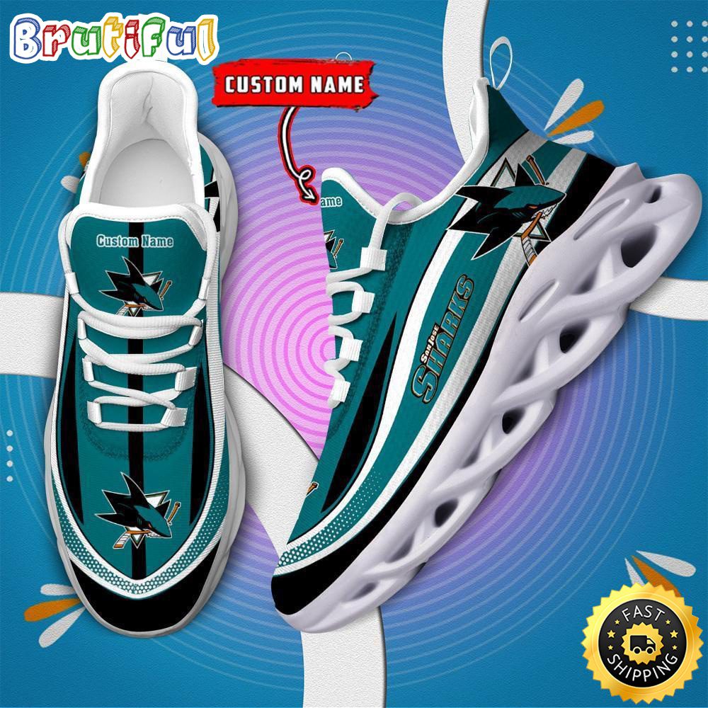 Ideafootwear San Jose Sharks Max Soul Shoes Sneakers For Men And Women
