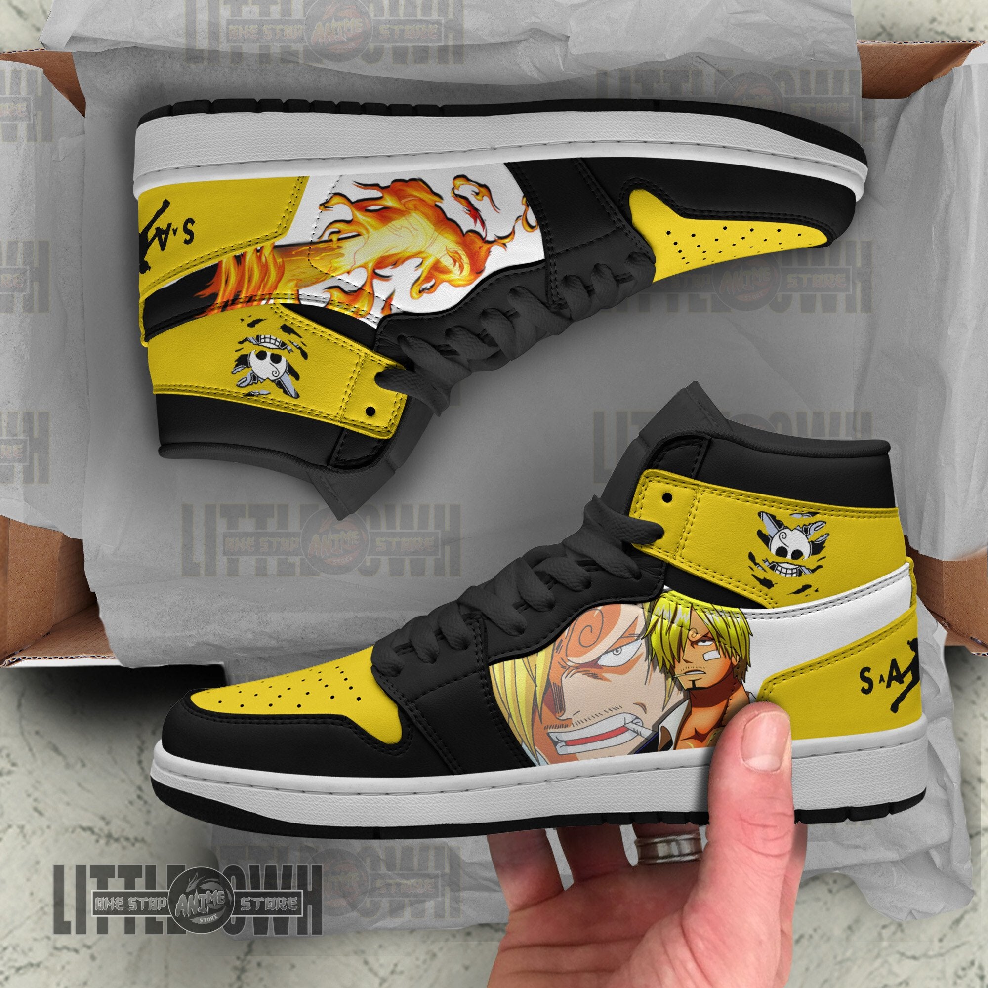 Ideafootwear Sanji AJ1 High Sneakers Shoes For Men And Women