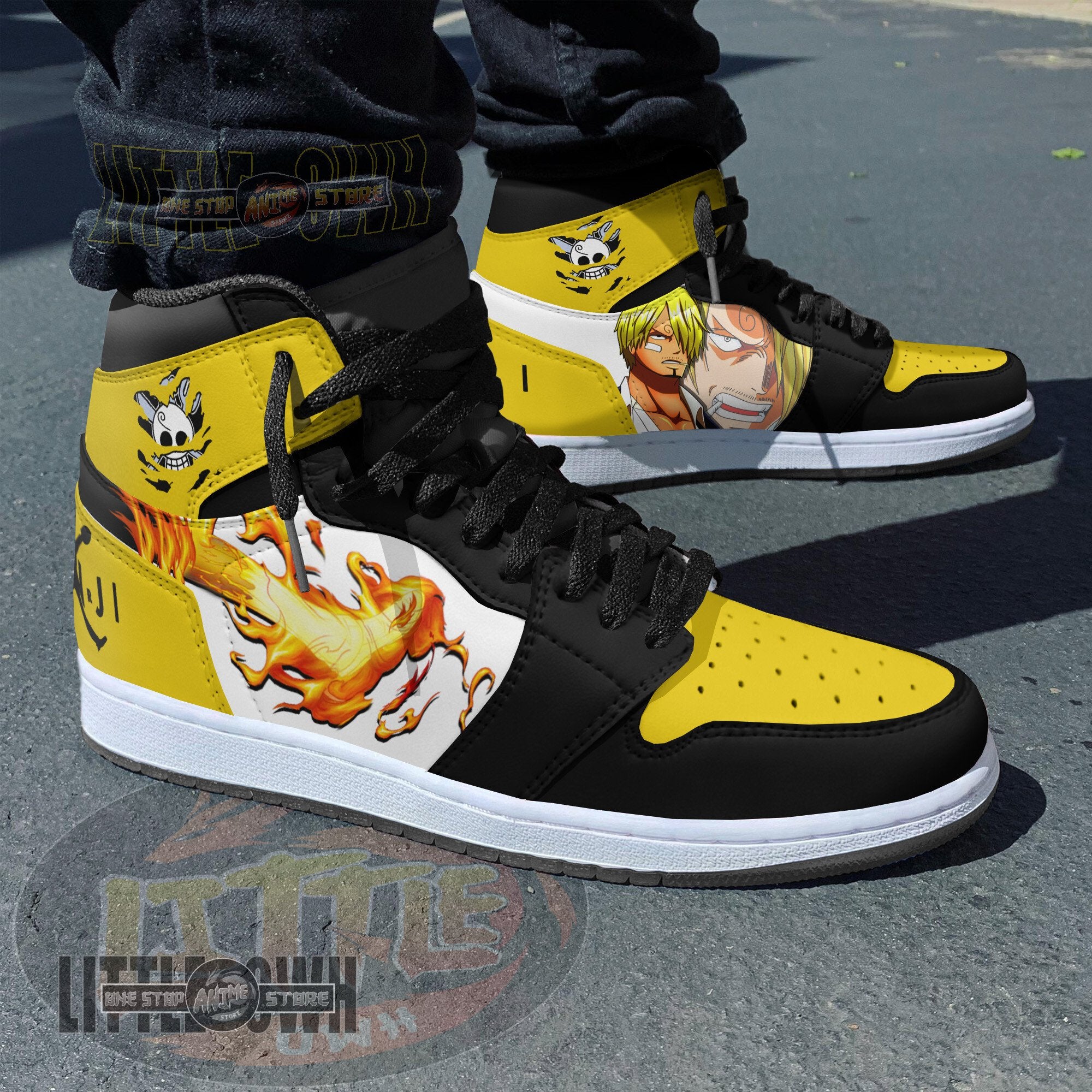 Ideafootwear Sanji AJ1 High Sneakers Shoes For Men And Women
