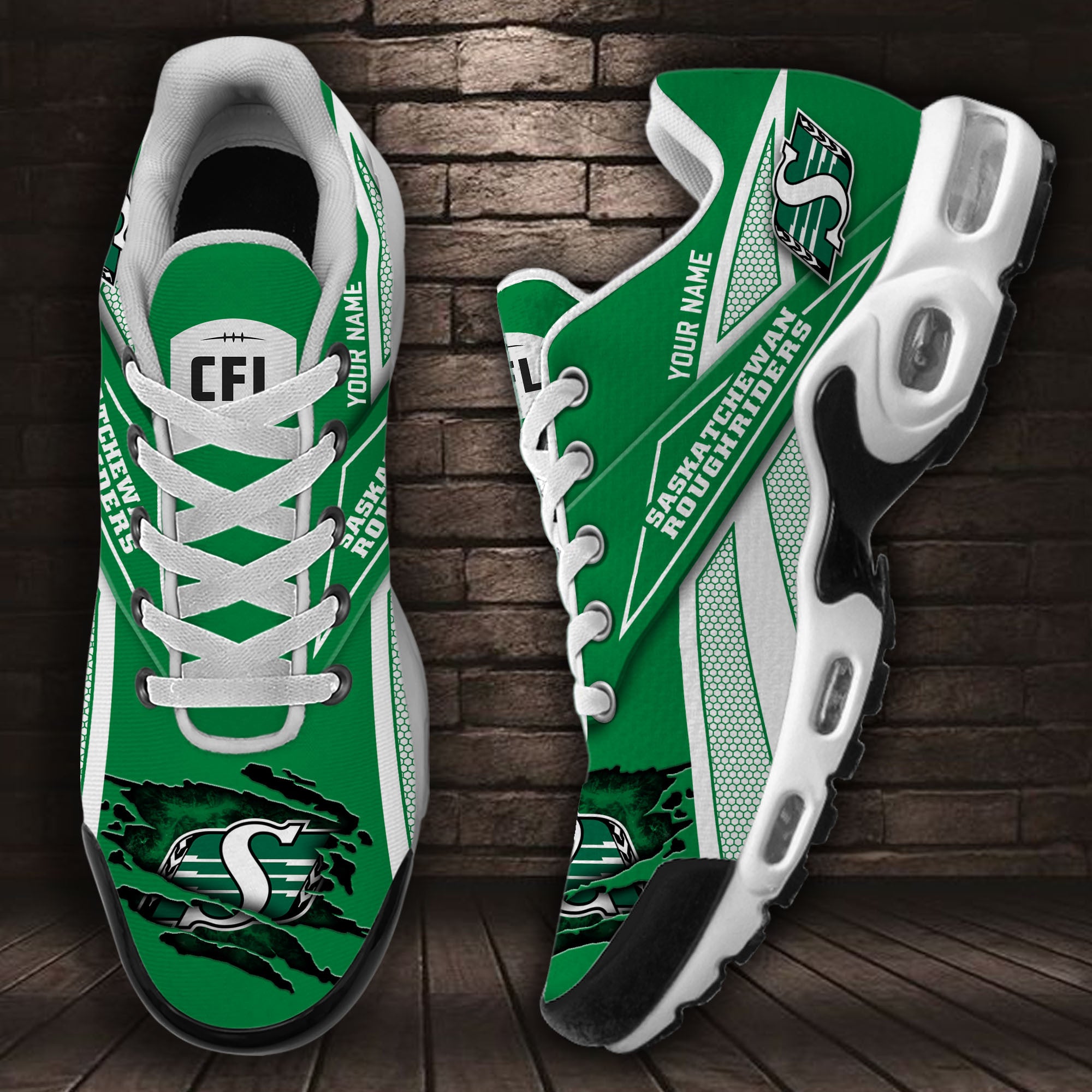 Ideafootwear Saskatchewan Roughriders TN Shoes Sneakers For Men And Women