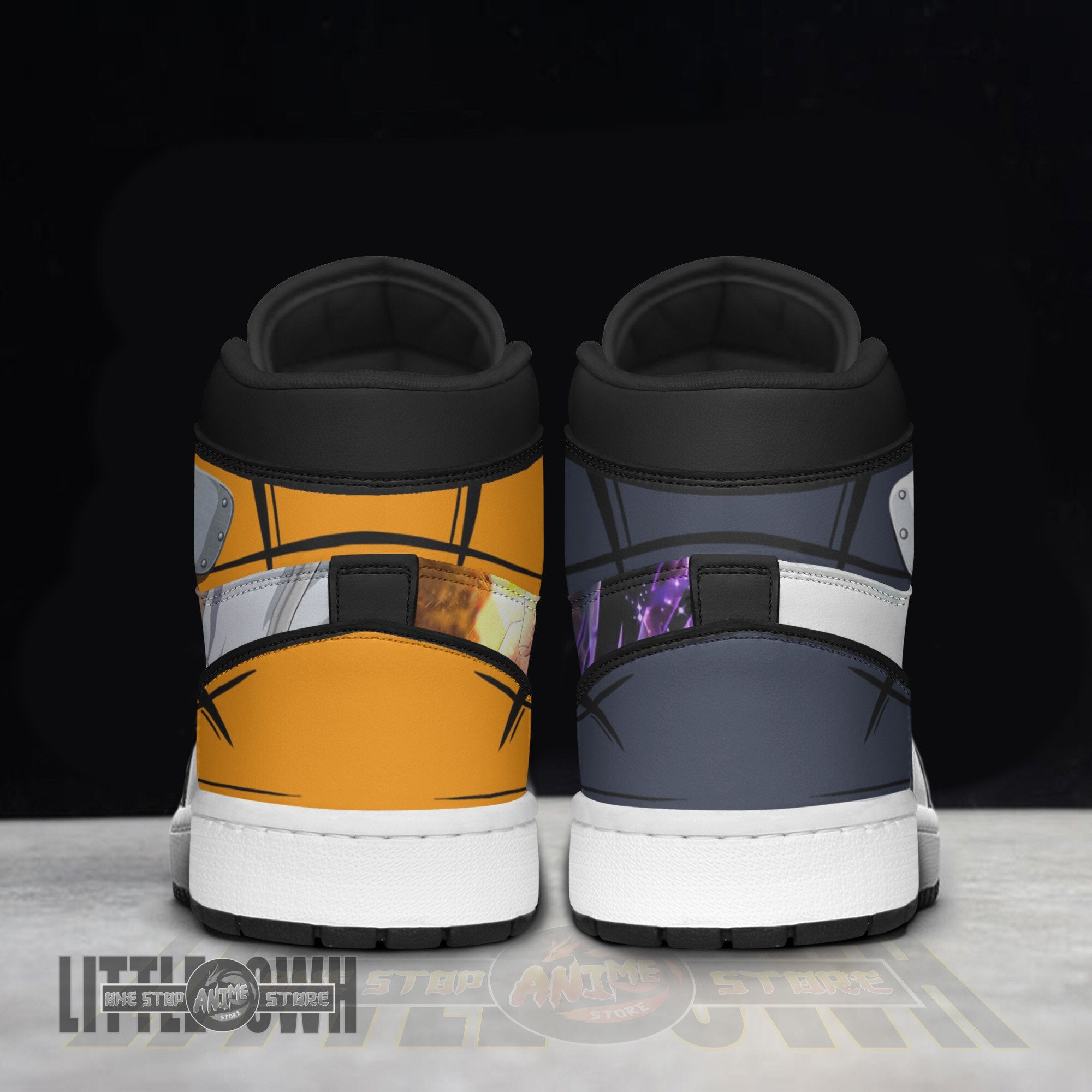 Ideafootwear Sasuke Naruto AJ1 High Sneakers Shoes For Men And Women