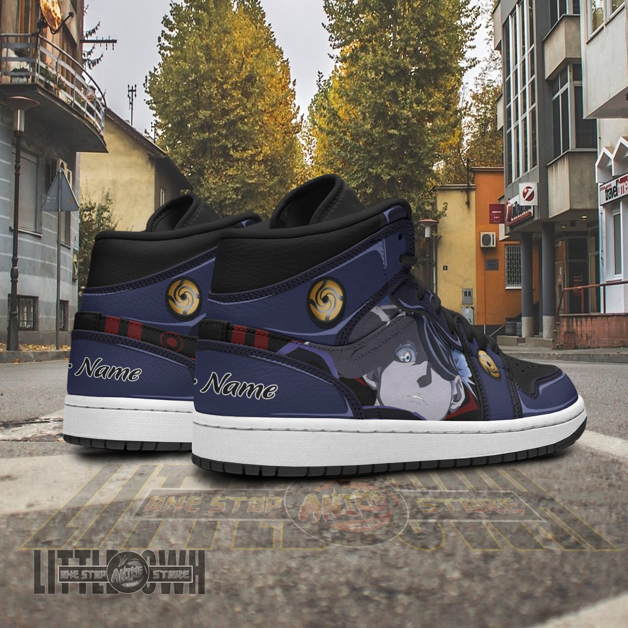 Ideafootwear Satoru Gojo AJ1 High Sneakers Shoes For Men And Women