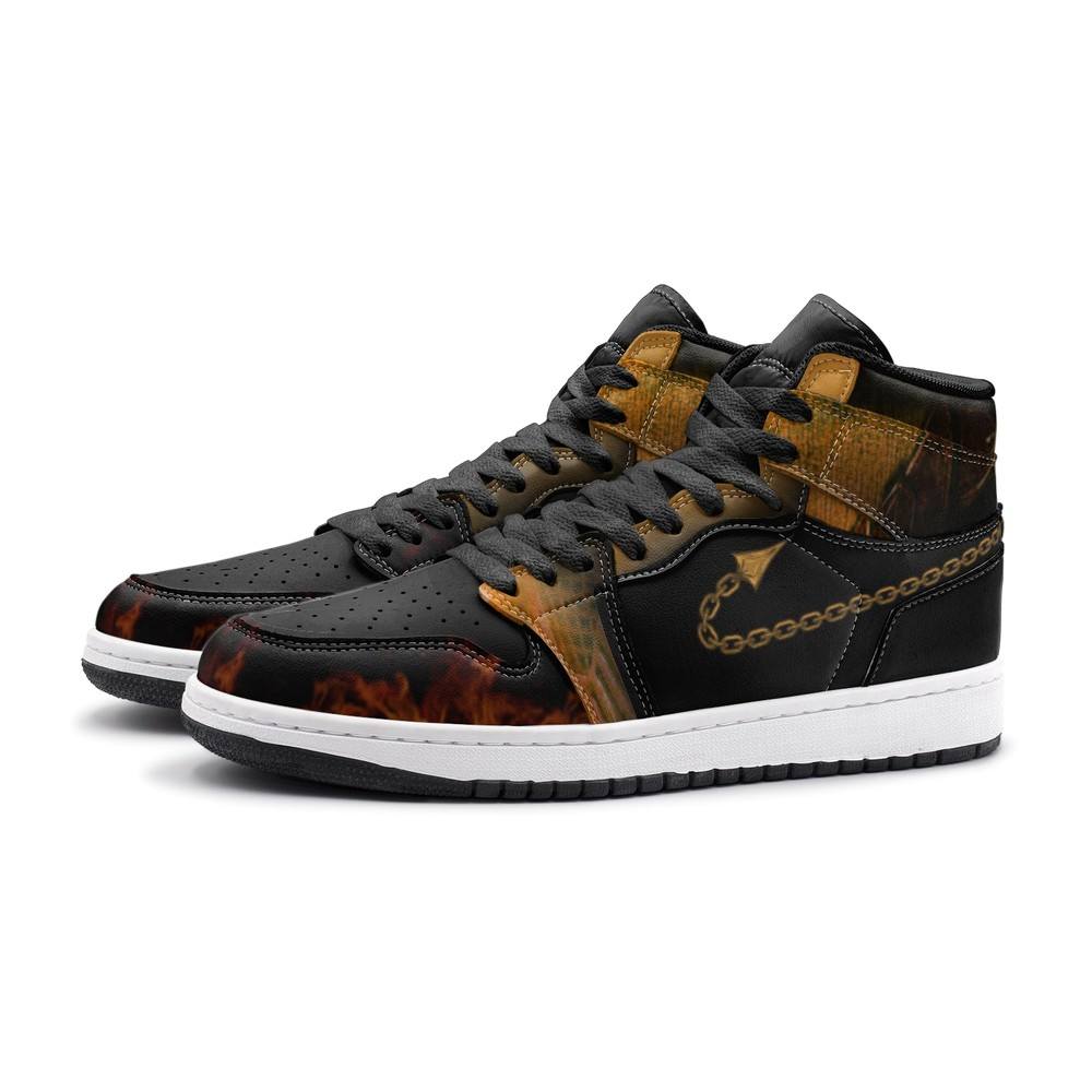 Ideafootwear Scorpion Mortal Kombat AJ1 High Sneakers Shoes For Men And Women