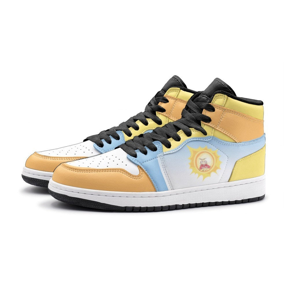 Ideafootwear Screaming Sun Rick And Morty AJ1 High Sneakers Shoes For Men And Women