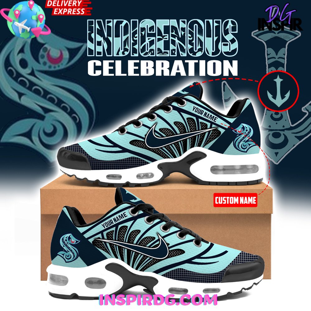 Ideafootwear Seattle Kraken Indigenous Peoples Night TN Shoes Sneakers For Men And Women