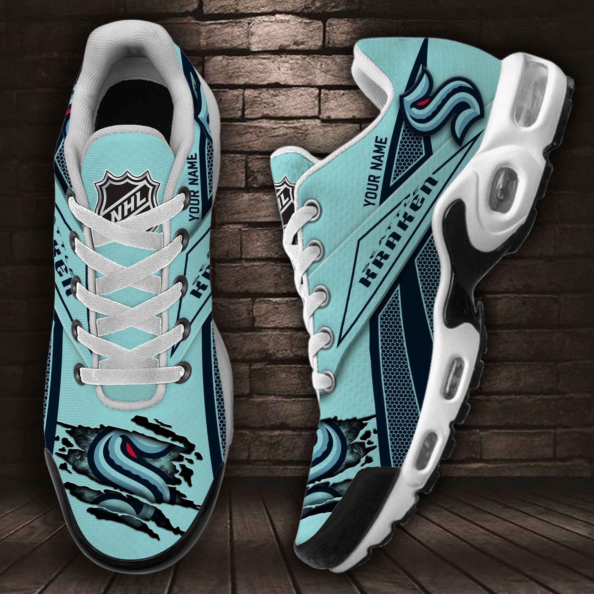 Ideafootwear Seattle Kraken TN Shoes Sneakers For Men And Women