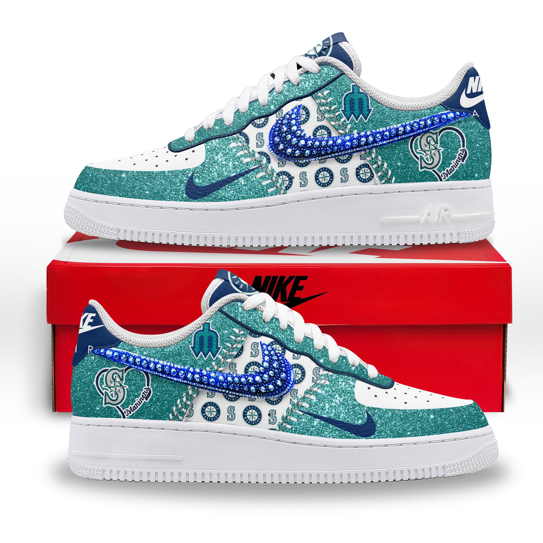 Ideafootwear Seattle Mariners Air Low-Top Sneakers Shoes For Men And Women 1