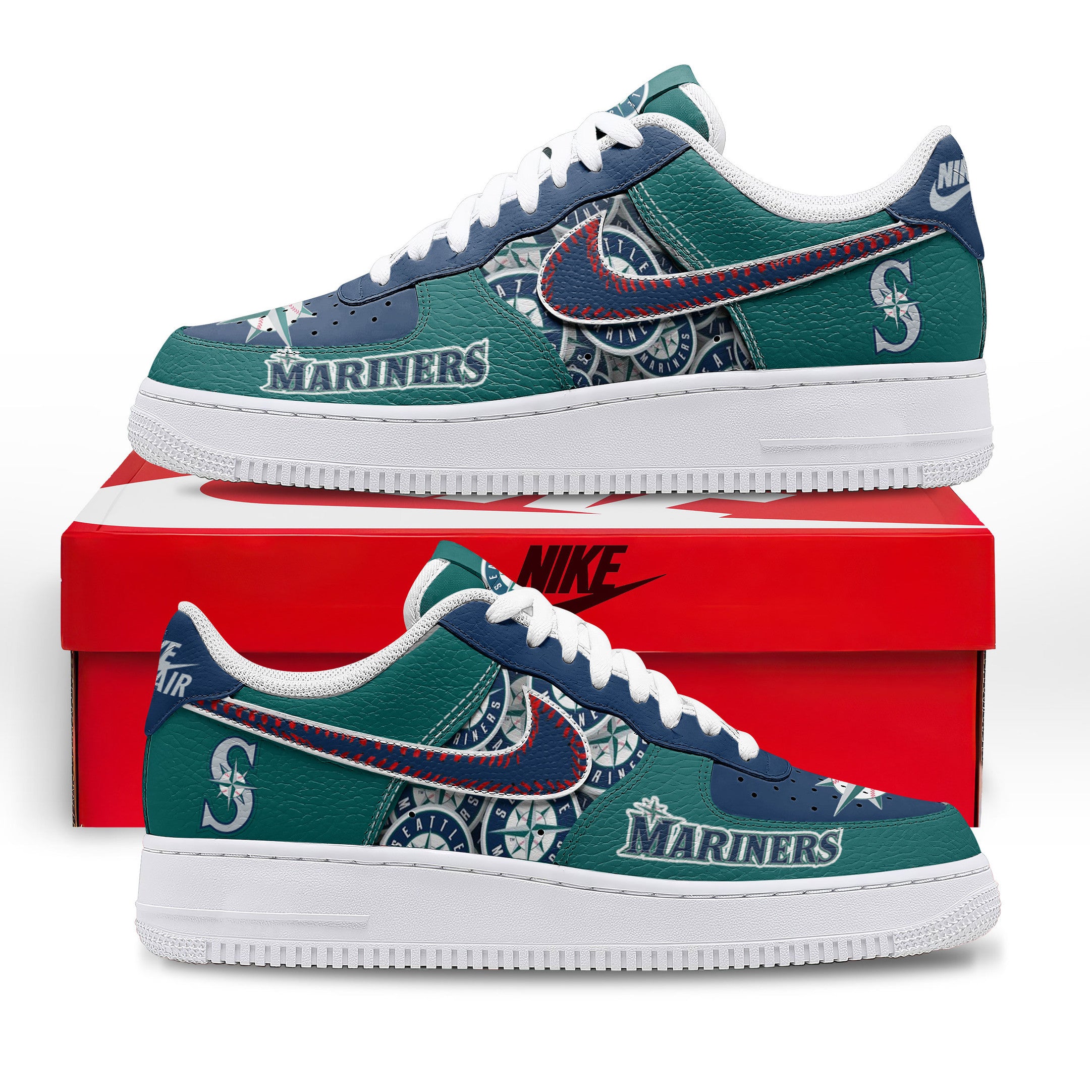 Ideafootwear Seattle Mariners Air Low-Top Sneakers Shoes For Men And Women 2